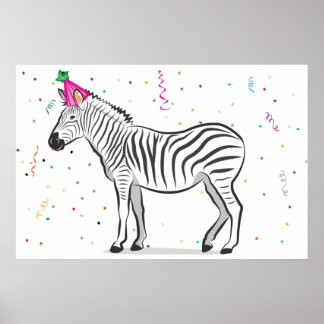 Poster Pin the Tail on the Zebra (24x36)