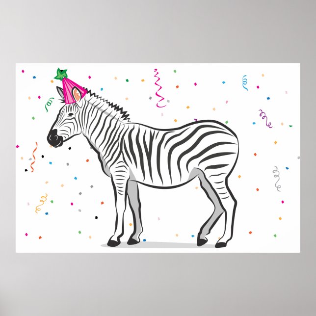 Poster Pin the Tail on the Zebra (24x36) (Devant)