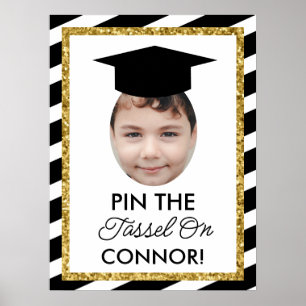 Poster Pin the Tassel on the Grad Photo Game