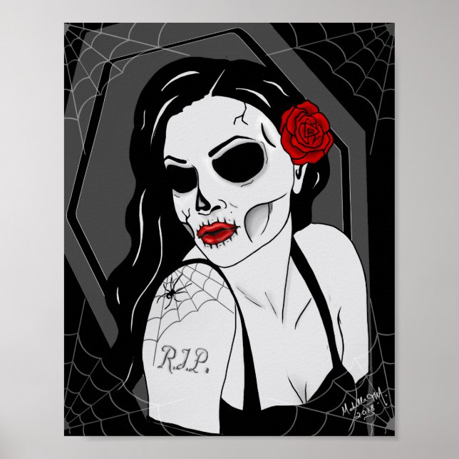 Poster Pin-up mort (Devant)