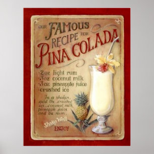 Poster Pina colada recette