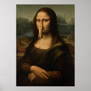 Poster Pince à linge Mona Lisa