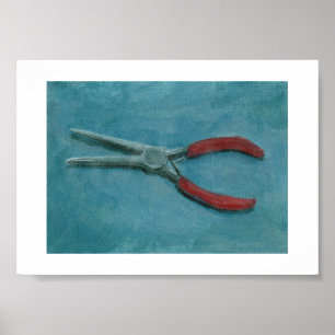 Poster Pince à nez d'aiguille peinture acrylique encore v