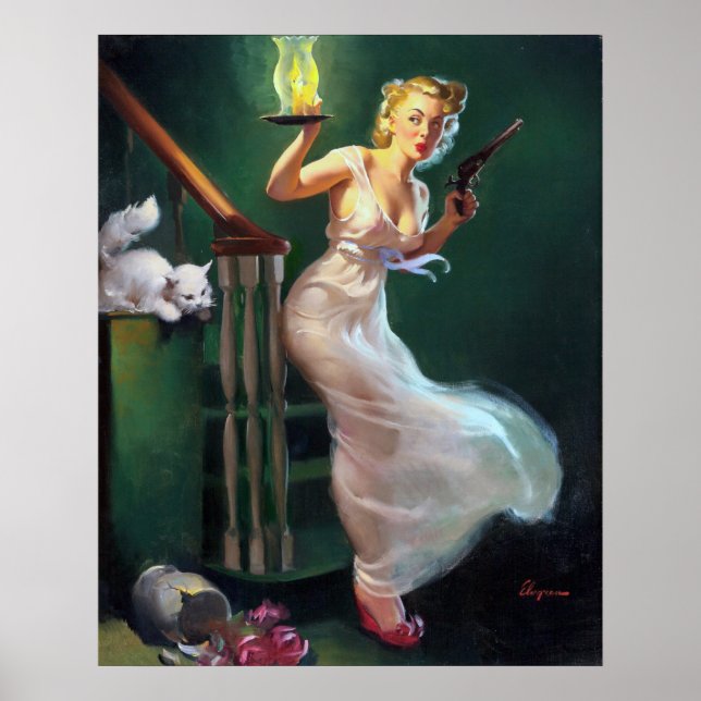 Poster Pinceau de reprise vers le haut (Devant)