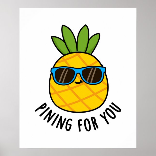 Poster Pinceau Pour Vous Drôle Pun D'Ananas (Devant)
