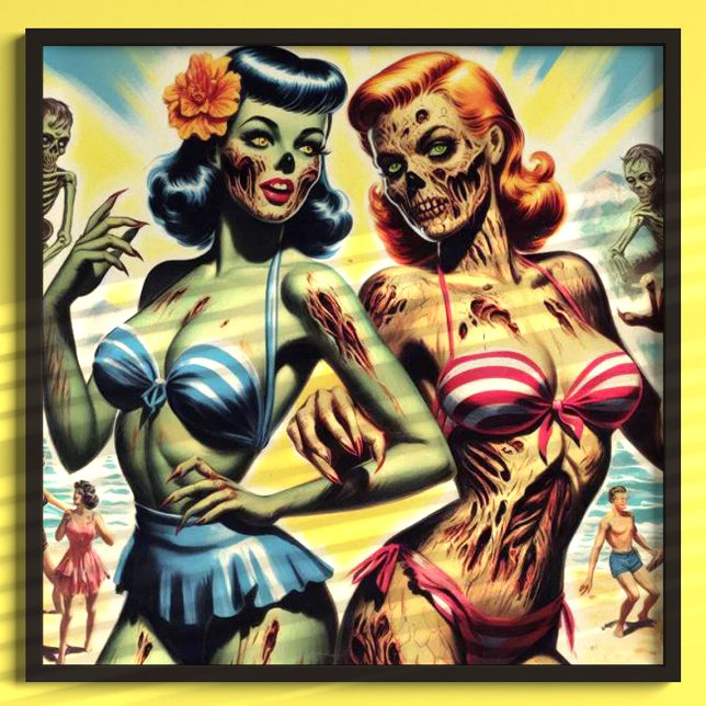 Poster Pinces Zombies rétro (Créateur téléchargé)
