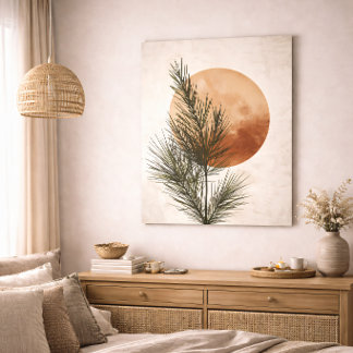 Poster Pine Branch Botanical Neutral Minimal Nature