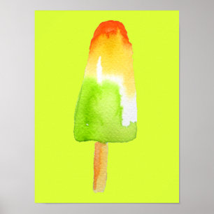 Poster Pine Lime popsicle pop art nourriture mignonne