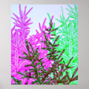 Poster Pine Tree Style moderne Art photographique Imprime