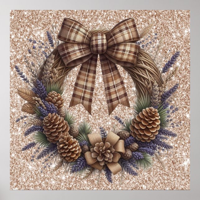 Poster Pinecone Wreath (Devant)