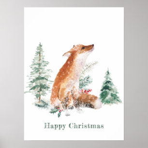 Poster Pinède de renard d'hiver
