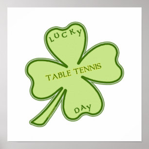 Poster Ping-pong chanceux de jour