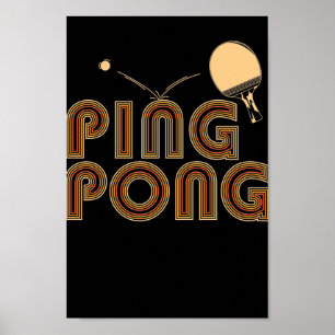 Poster Ping Pong Kelle au tennis de table