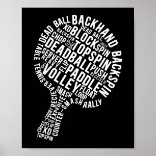 Poster Ping Pong Table Tennis Backspin Bloc