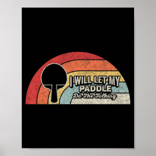 Poster Ping Pong Vintage Retro Amusant Table Tennis