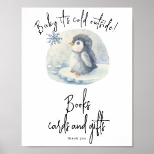 Poster Pingouin - Cartes de livres et cadeaux