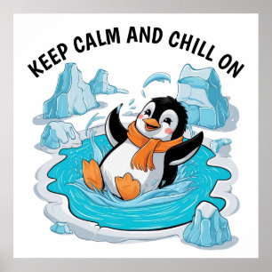 Poster Pingouin dans la glace