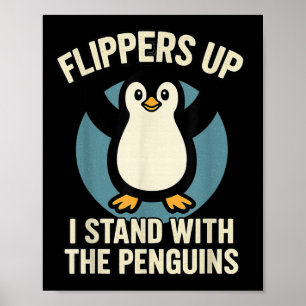 Poster Pingouin Flippers En Haut Je Me Trouve Avec Le Pin
