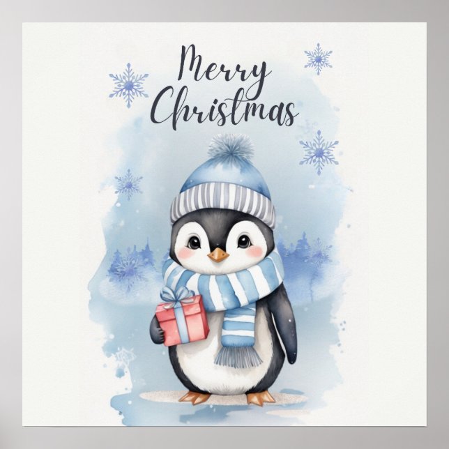 Poster "Pingouin mignon 2" (Devant)