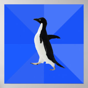 Poster Pingouin socialement maladroit ("personnaliser"