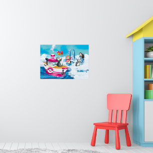 Poster pingouins en Antarctique