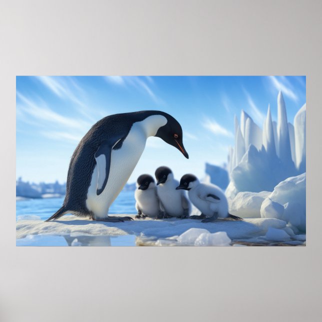 Poster Pingouins mignons (Devant)