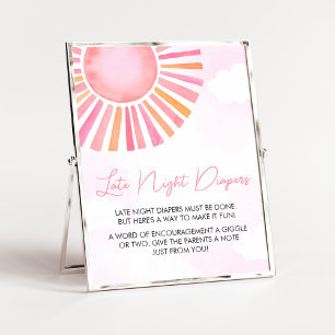 Poster Pink A Little Ray of Sunshine Late Night Diaports