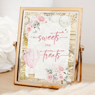 Poster Pink Air Balloon N'est-elle pas Onerderful Sweet T