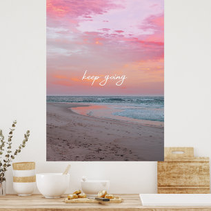 Poster Pink Blue One Photo Nature Continuer