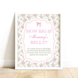 Poster Pink Bow Love Shack How Big is Mommy's Belly