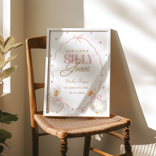 Poster Pink Bow Silly Goose Coquette