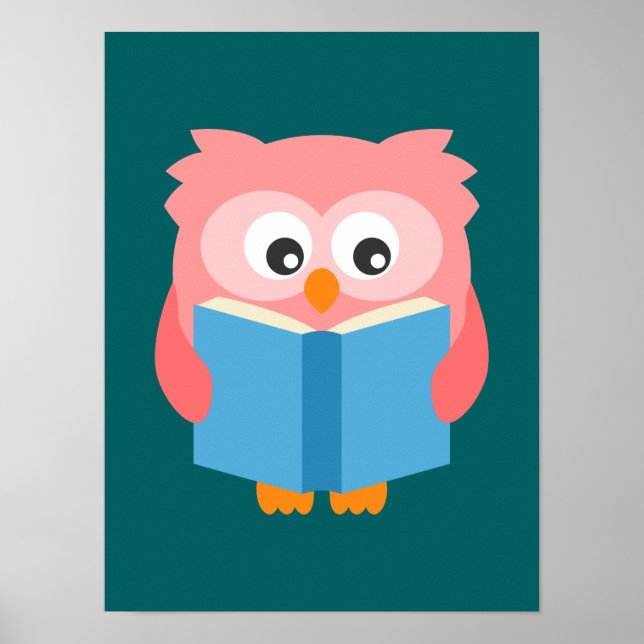 Poster Pink cute reading (Devant)