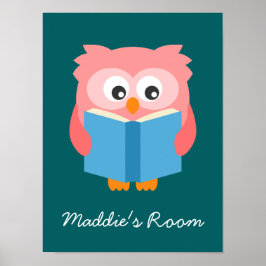 Poster Pink cute reading