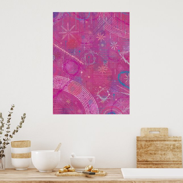 Poster Pink Dreams Abstract  (Cuisine)