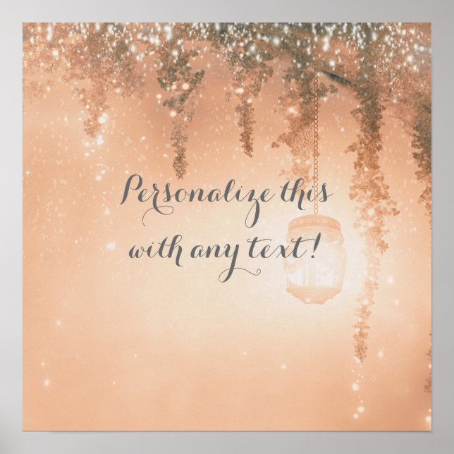 Poster Pink Dreamtic Forêt Mariage bannière (Devant)