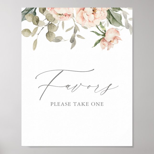 Poster Pink Floral Butterfly Anniversaire Fête Faveur Sig (Devant)