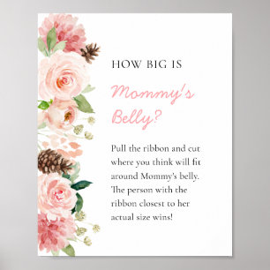 Poster Pink Floral Winter Quelle taille fait le ventre de