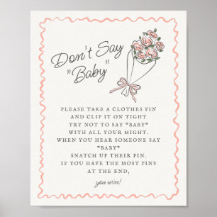 Poster Pink Flower Market Fresal Dont Dit Baby Game