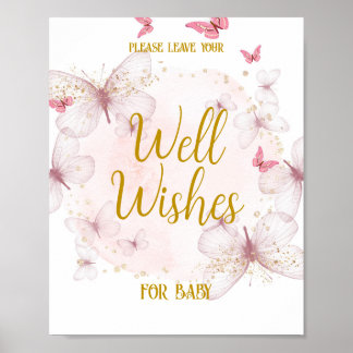 Poster Pink & Gold Anniversaire de puits Signal
