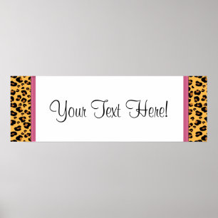 Poster Pink Leopard Baby Shower Banner