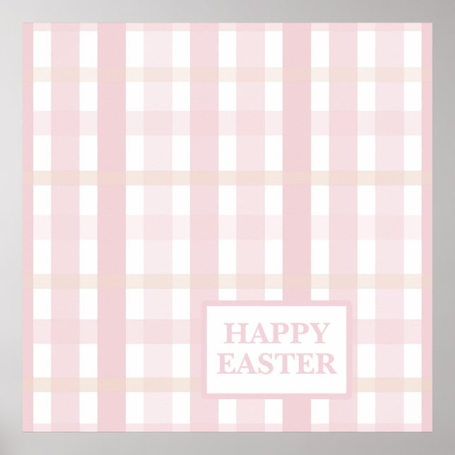 Poster Pink Mix Plaid (Devant)