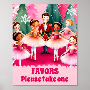 Poster Pink Nutcracker Ballet Anniversaire favorise le si