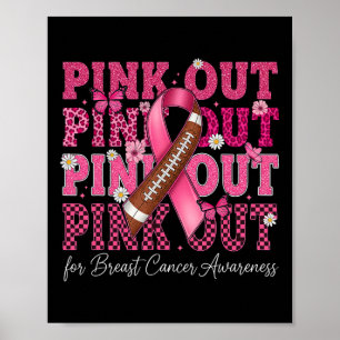 Poster Pink Out Football Team Sensibilisation au cancer d