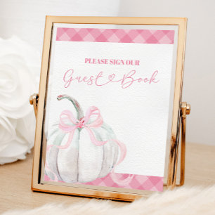 Poster Pink Preppy Citrouille Girl Anniversaire du livre 