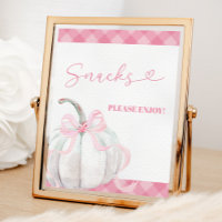 Pink Preppy Citrouille Girl Anniversaire Snacks Po