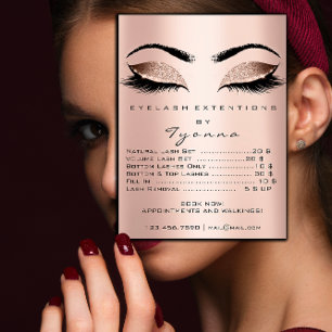 Poster Pink Rose Gold Skin Makeup Eyes Lashes Prices