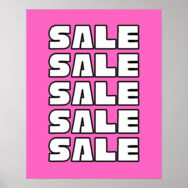 Poster Pink Sale Sign, Boutique, Boutique (Devant)