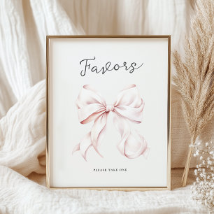 Poster Pink She's Tying the Knot Favors Panneau de table