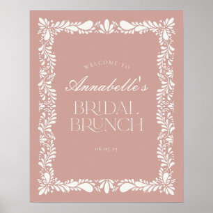 Poster Pink Talavera Carrelage Fiesta Bridal Brunch Bienv