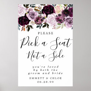 Poster Pink Violet Choisir Un Siège Pas Un Mariage Côté S